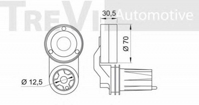 TREVI AUTOMOTIVE ta1792 -  Натяжитель ремня, клиновой зубча